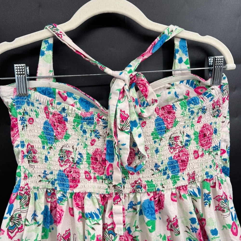 retro y2k 90s halter bra free fit & flare mini dress cottagecore XL - Picture 5 of 11